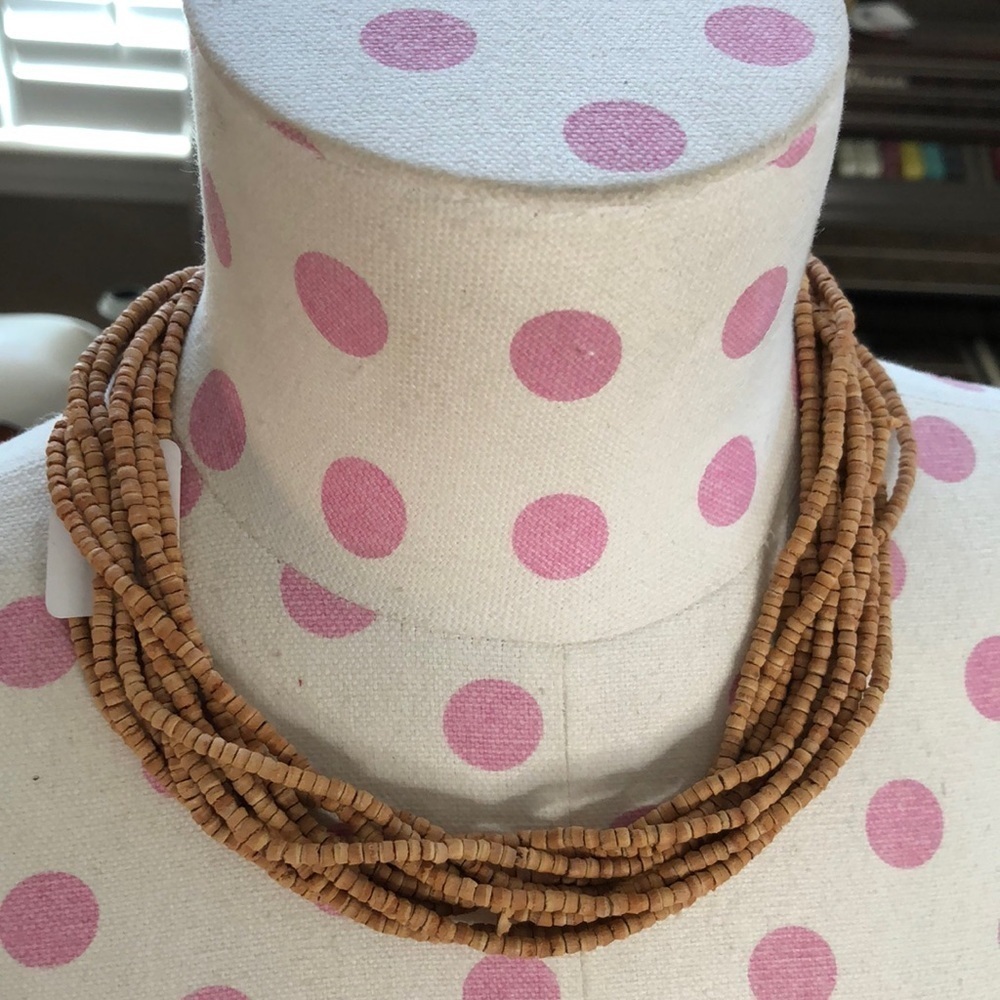 Vintage Wood Beaded Necklace